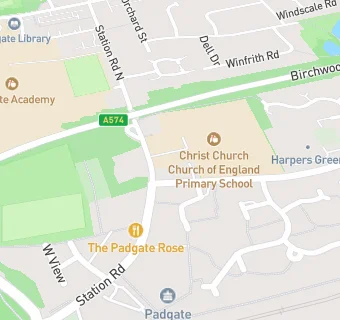 map for Christ Church CofE Primary School Padgate