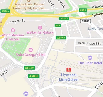 map for The North Western (Wetherspoons)