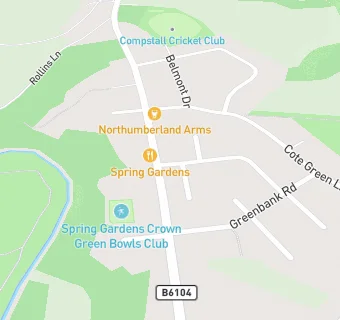 map for Northumberland Arms