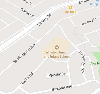 map for Whiston Junior and Infant School