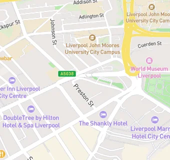 map for Travelodge Liverpool Central