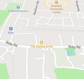 map for Roby Road Dental Practice