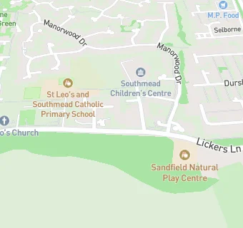 map for Sandfield Natural Play Centre (Nursery)