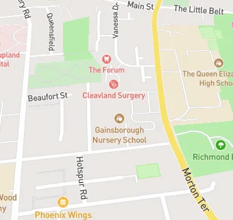 map for The Gainsborough Nursery School