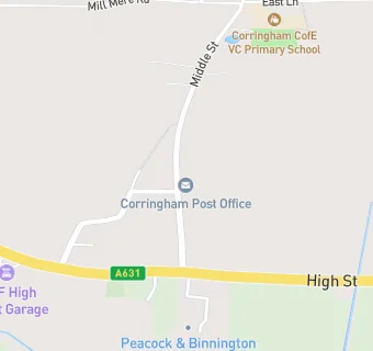 map for Corringham Village Hall