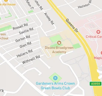 map for Broadgreen International School, A Technology College