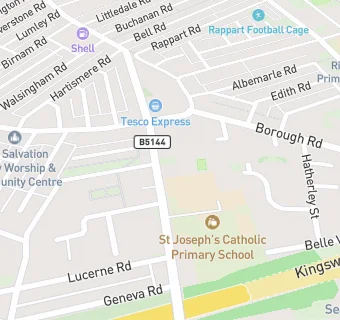 map for St Josephs Parish Centre