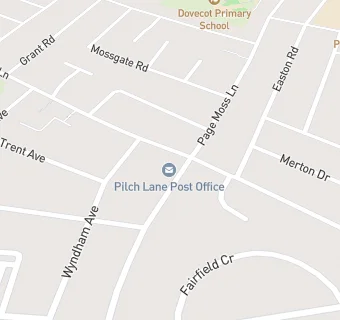 map for Pilch Lane Post Office