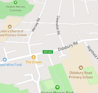 map for The Heaton Mersey Dental Practice