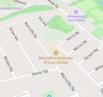 map for Marlcliffe Community Primary School