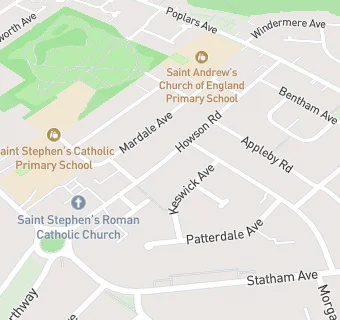 map for St Andrew's Church Hall