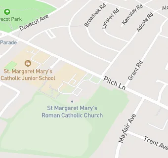 map for St Margaret Mary's Catholic Infant School