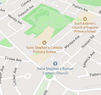 map for St Stephen's Catholic Primary School