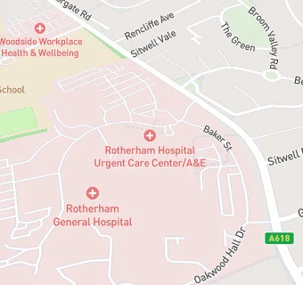 map for ISS Mediclean at Rotherham Hospital