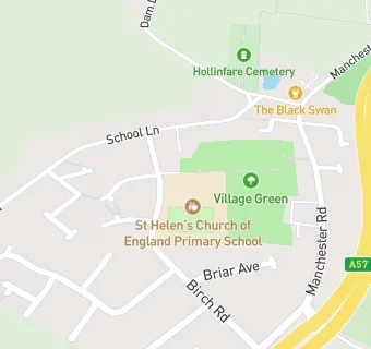 map for St Helen's Church of England Primary School