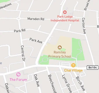 map for Romiley Primary School