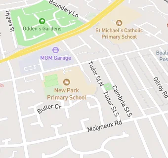 map for Butler Junior Mixed and Infant School