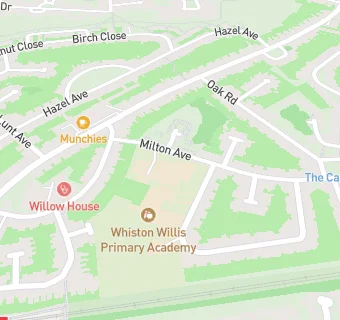 map for Whiston Willis Community Primary School