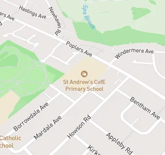 map for St Andrew's CofE Primary School