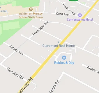 map for Claremont Care Home