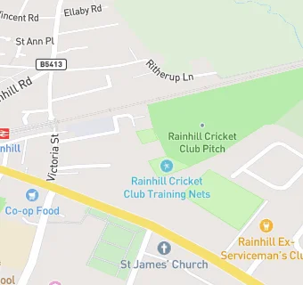 map for Rainhill Recreation Club