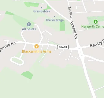 map for Harworth Village Institute