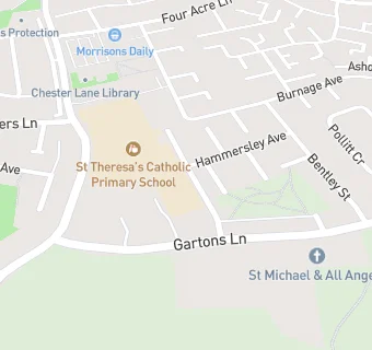 map for St Theresa's RC Primary School