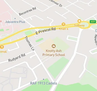 map for Knotty Ash Primary School