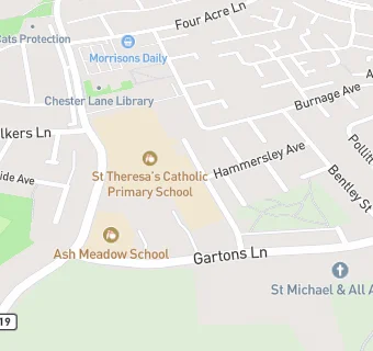 map for St Theresa's Primary School