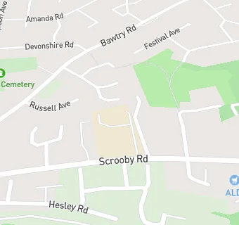 map for All Saints Harworth CofE (Aided) Primary School