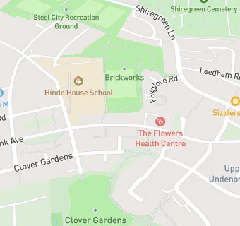 map for The Flowers Health Centre