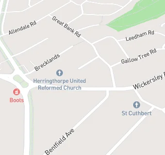 map for Herringthorpe United Reformed Church