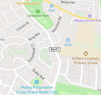 map for St Mary's Catholic Primary School (Maltby)