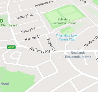 map for Thorndale Lawn Tennis Club