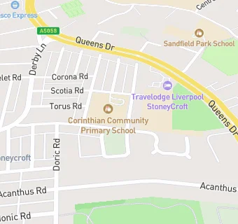 map for Corinthian Community Primary School