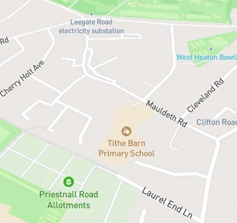 map for Tithe Barn Primary School