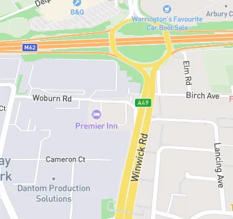 map for The Winwick Quay & Premier Travel Inn