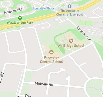 map for Knowsley Central School