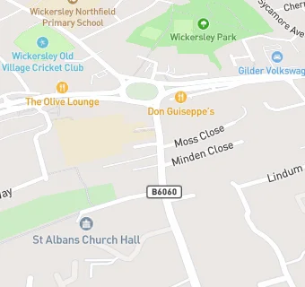 map for Wickersley St Albans C of E J & I School