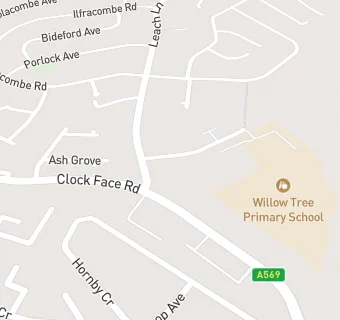 map for Willow Tree Primary School