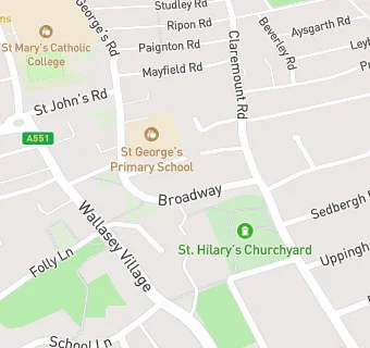 map for St Hilary's Pharmacy