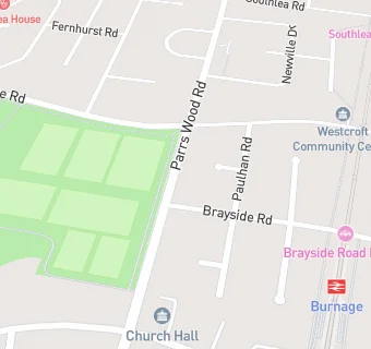 map for Christ Church South Manchester