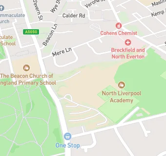 map for North Liverpool Academy