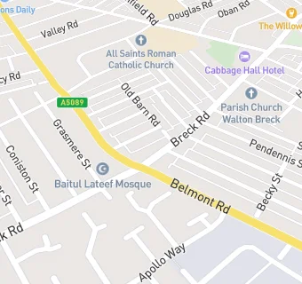 map for Anfield Balti House