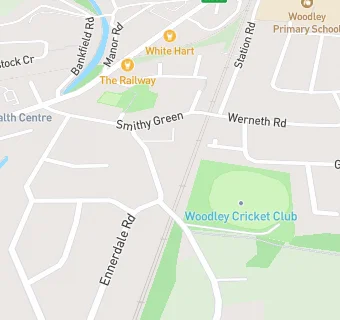 map for Woodley Cricket Club