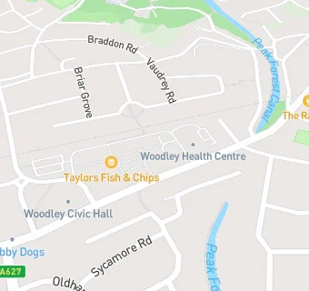 map for The Woodley Arms