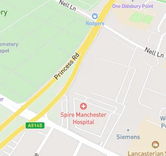 map for Spire Manchester Hospital