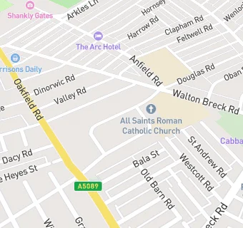 map for All Saints Parish Centre