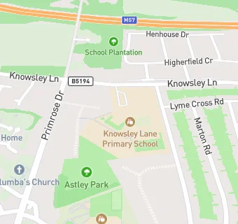 map for Knowsley Lane Primary School