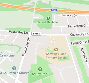 map for Knowsley Lane Primary School